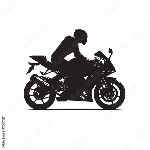 Motorcycle vector design. Motorcycle silhouette. Motor bike illustration isolated on white background.