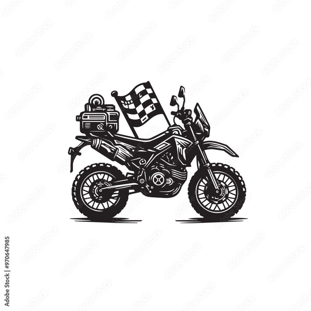 Obraz premium Motorcycle vector design. Motorcycle silhouette. Motor bike illustration isolated on white background.