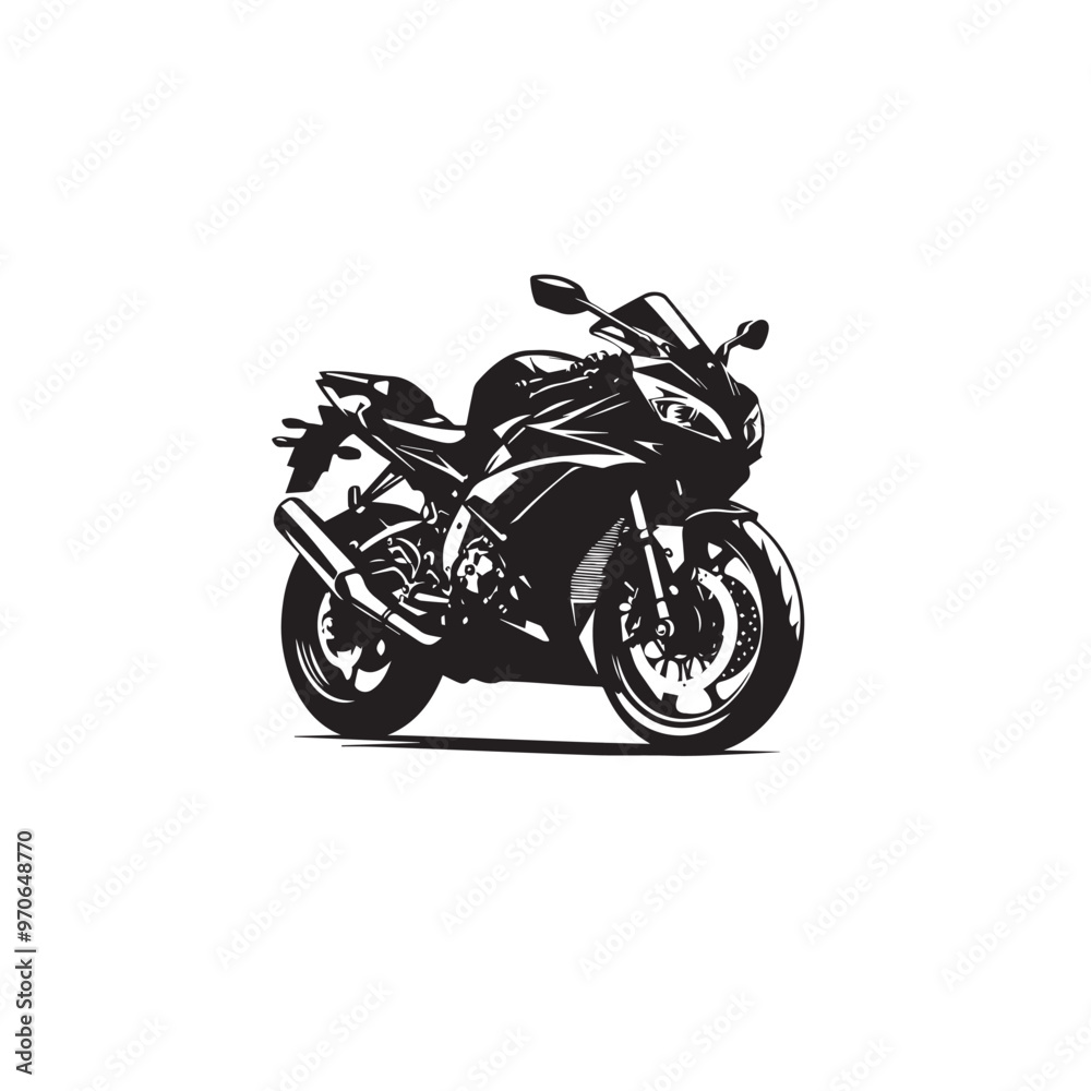 Obraz premium Motorcycle vector design. Motorcycle silhouette. Motor bike illustration isolated on white background.