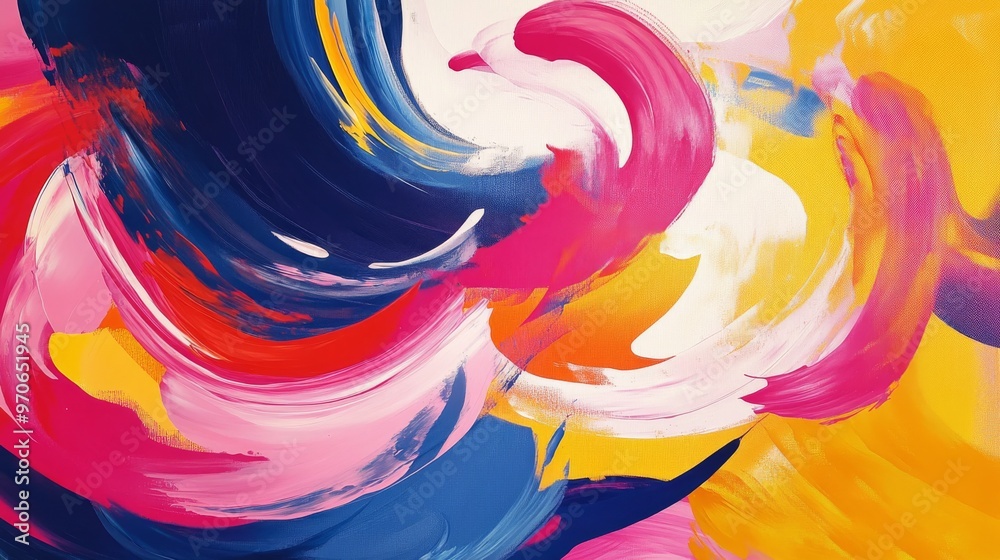 Colorful abstract painting with bold brushstrokes Colorful abstract painting with bold brushstrokes