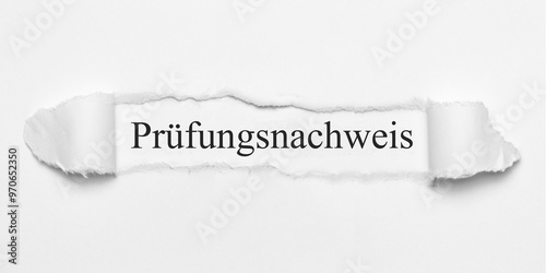 Prüfungsnachweis	 photo