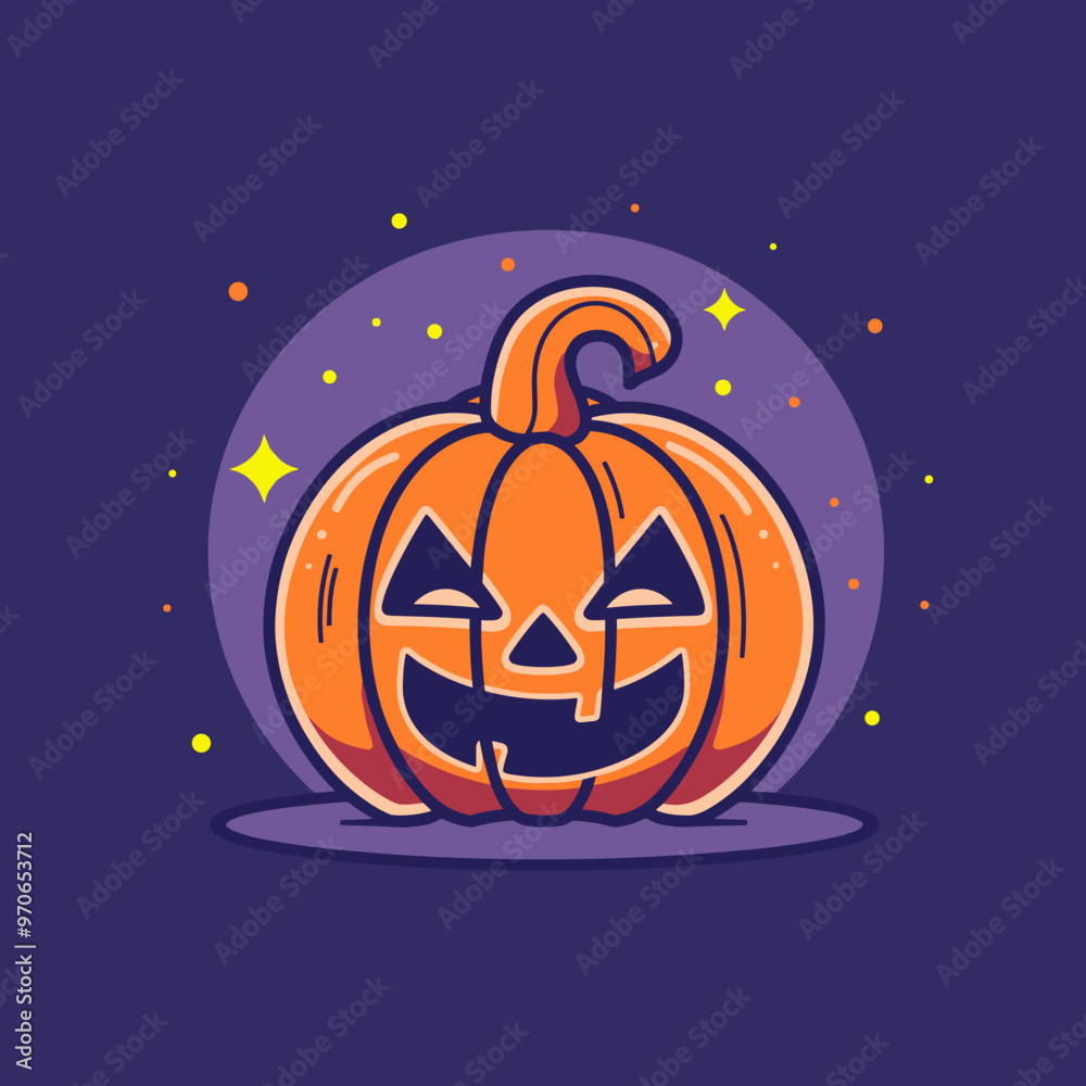 A pumpkin with a scary face A pumpkin with a scary face