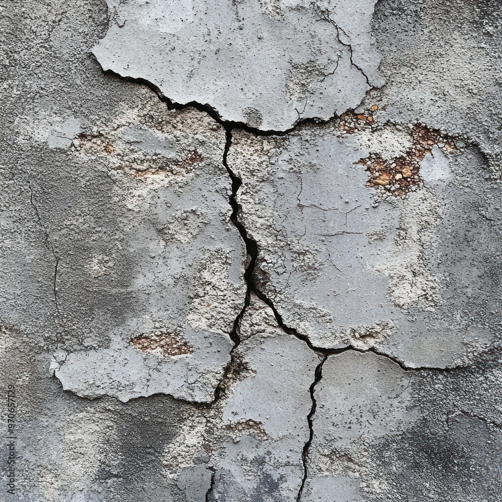 Obraz premium Cracked and Weathered Concrete Wall