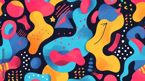 Abstract shape pattern wallpaper