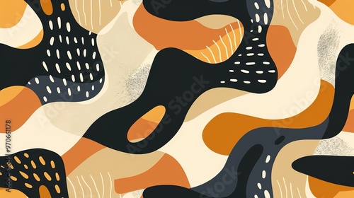 Wallpaper Mural Abstract shape pattern wallpaper Torontodigital.ca