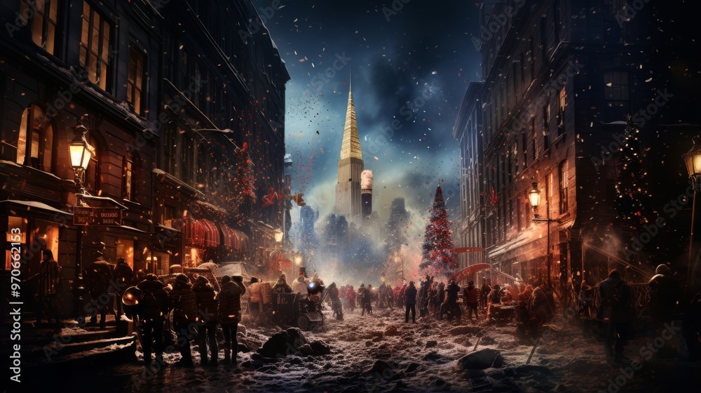 Fototapeta premium New Year Eve December 31 Generative AI
