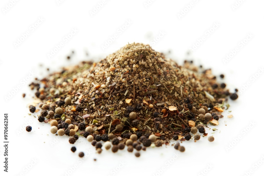 A fresh Jerk seasoning and Jerk seasoning Power isolated on white A fresh Jerk seasoning and Jerk seasoning Power isolated on white