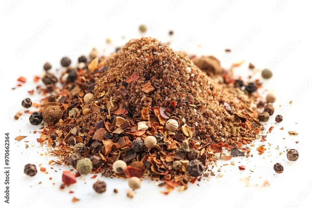 A fresh Jerk seasoning and Jerk seasoning Power isolated on white A fresh Jerk seasoning and Jerk seasoning Power isolated on white