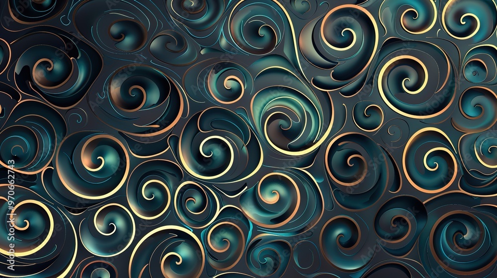 Fototapeta premium Spiral pattern wallpaper