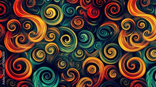 Spiral pattern wallpaper