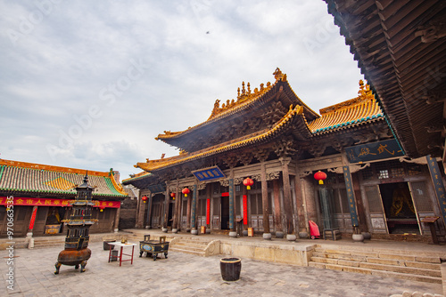 Ancient architecture of Houtu Temple in Jiexiu, Jincheng, Shanxi, China photo