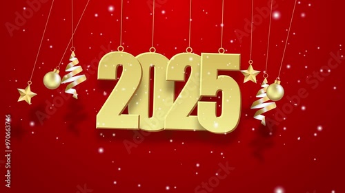 Happy New Year 2025 with swing concept. Happy New Year celebration concept. Year 2025