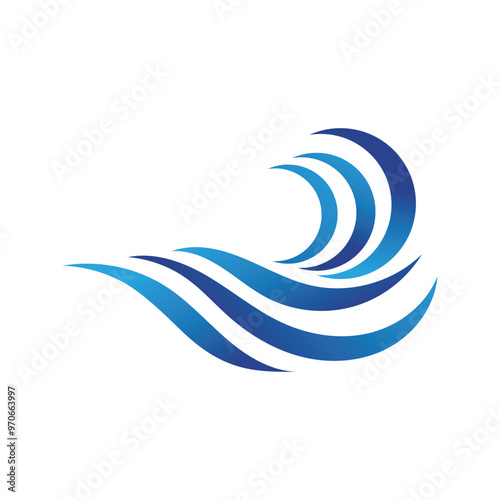 Wallpaper Mural Water wave icon vector template logo Torontodigital.ca