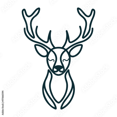 deer head silhouette Generated AI