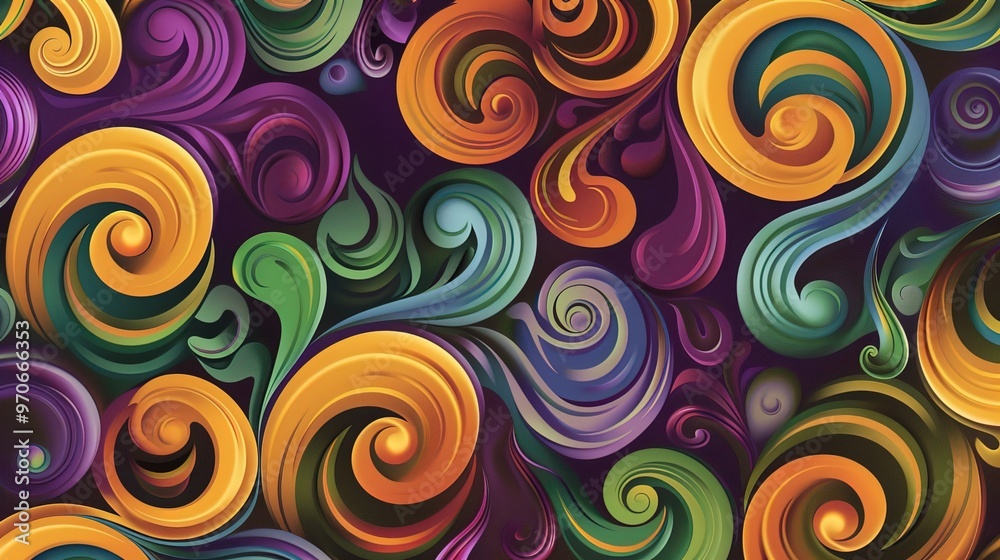 Obraz premium Swirl pattern wallpaper