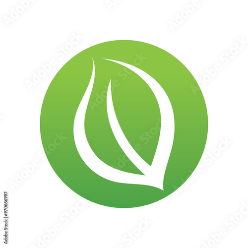 Leaf green nature logo and symbol vector