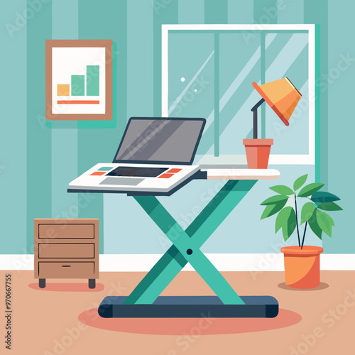 Adobe Illustrator Artwork laptop stand that promotes better posture