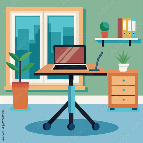 Adobe Illustrator Artwork laptop stand that promotes better posture