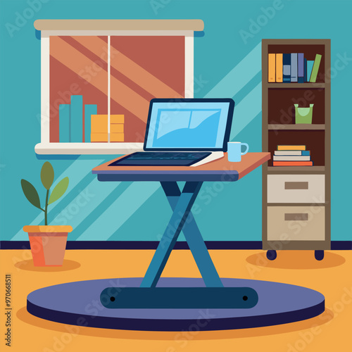 Adobe Illustrator Artwork laptop stand that promotes better posture