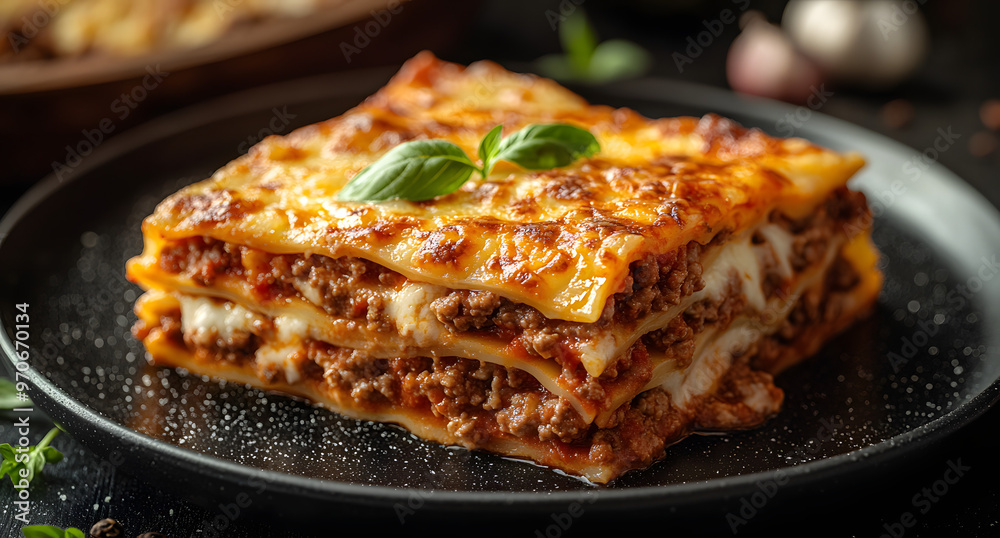“Delicious Lasagna Served on a Black Plate Set Against a Dark Wooden Table, Highlighting Rich Layers of Pasta, Sauce, and Cheese in an Elegant and Cozy Dining Setting”
“Delicious Lasagna Served on a Black Plate Set Against a Dark Wooden Table, Highlighting Rich Layers of Pasta, Sauce, and Cheese in an Elegant and Cozy Dining Setting”