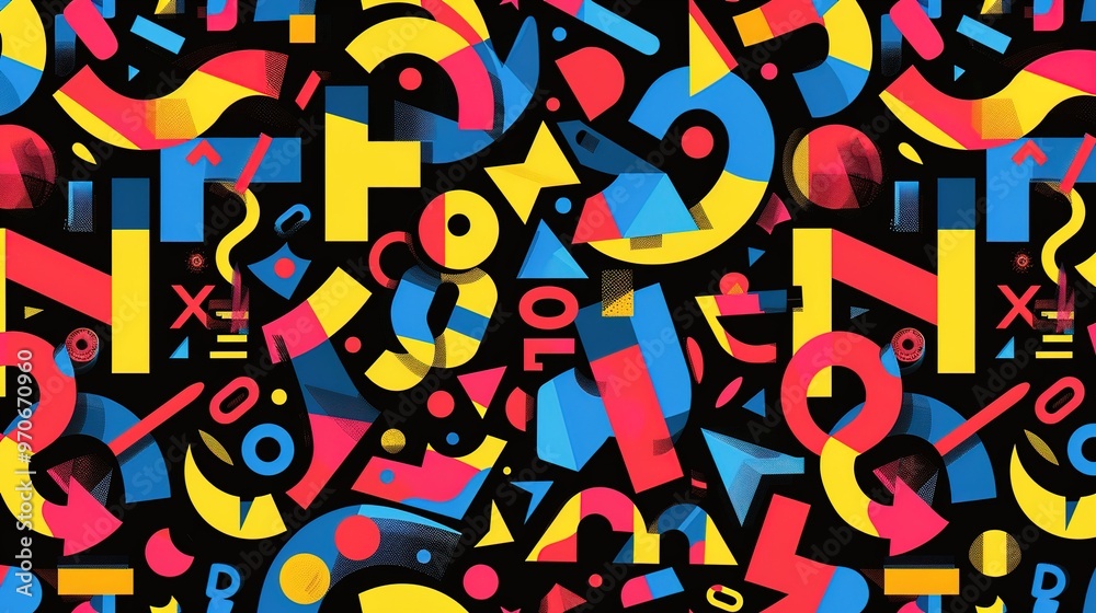 Bold typography pattern wallpaper Bold typography pattern wallpaper