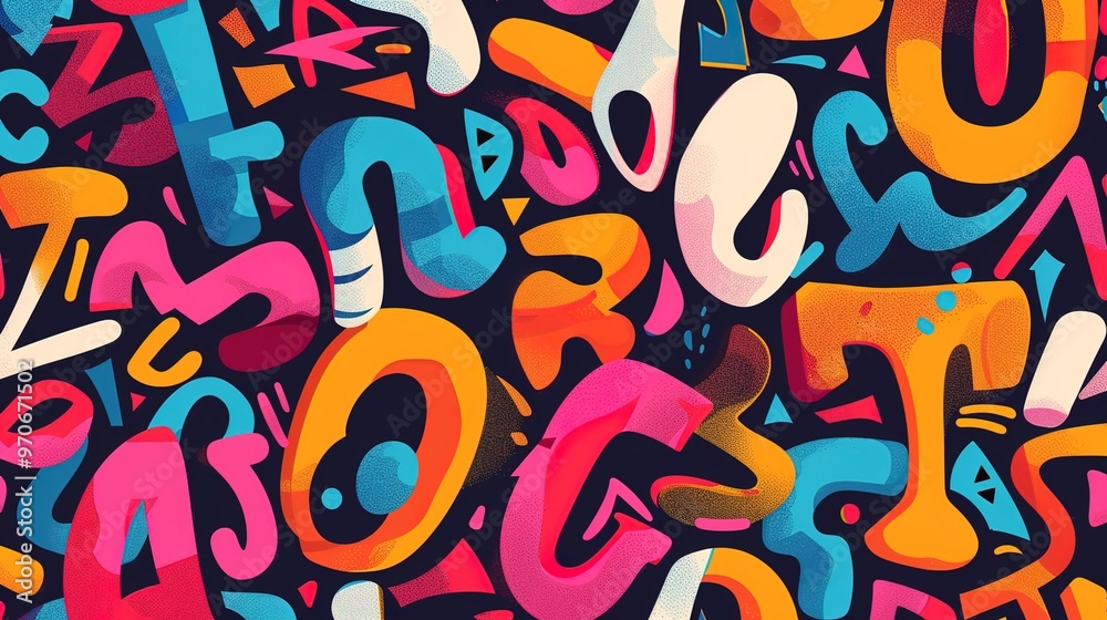Bold typography pattern wallpaper Bold typography pattern wallpaper
