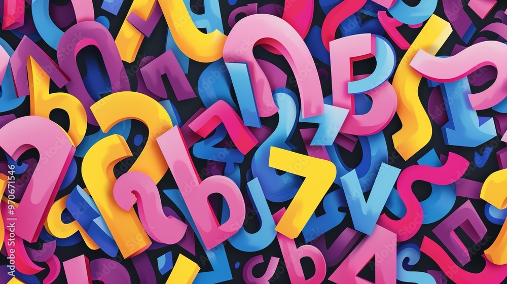 Bold typography pattern wallpaper Bold typography pattern wallpaper