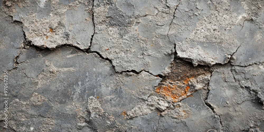 Cracked and Weathered Concrete Wall with Rust Cracked and Weathered Concrete Wall with Rust