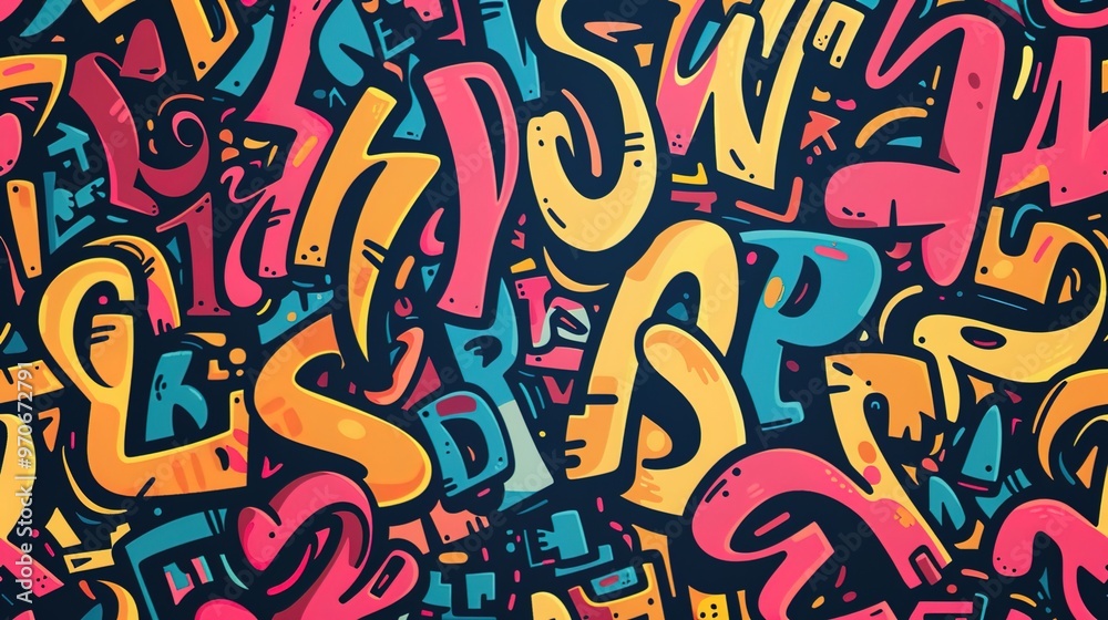 Bold typography pattern wallpaper Bold typography pattern wallpaper