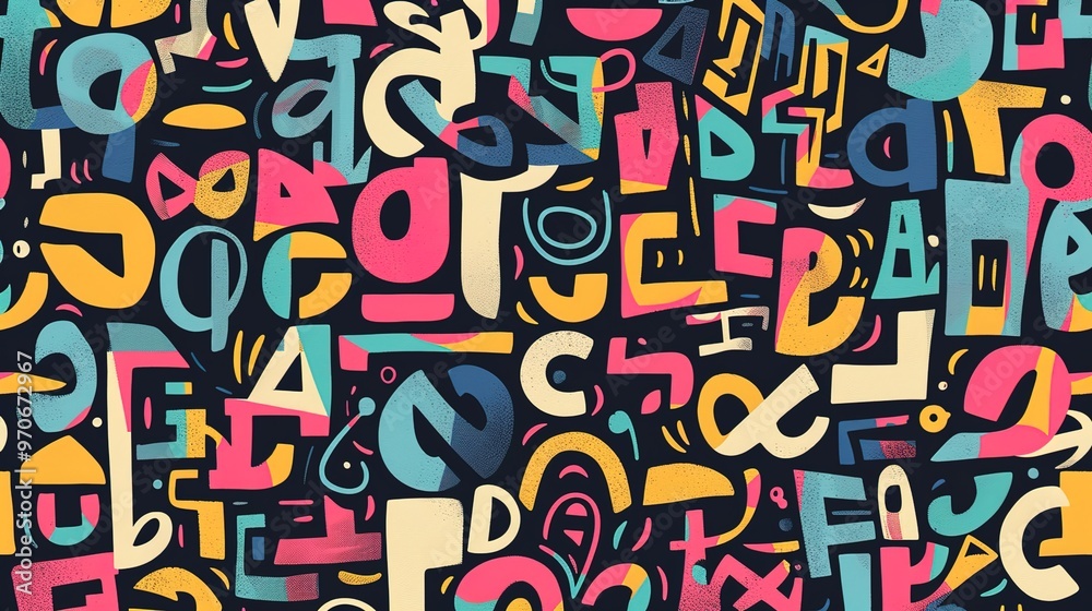 Bold typography pattern wallpaper Bold typography pattern wallpaper