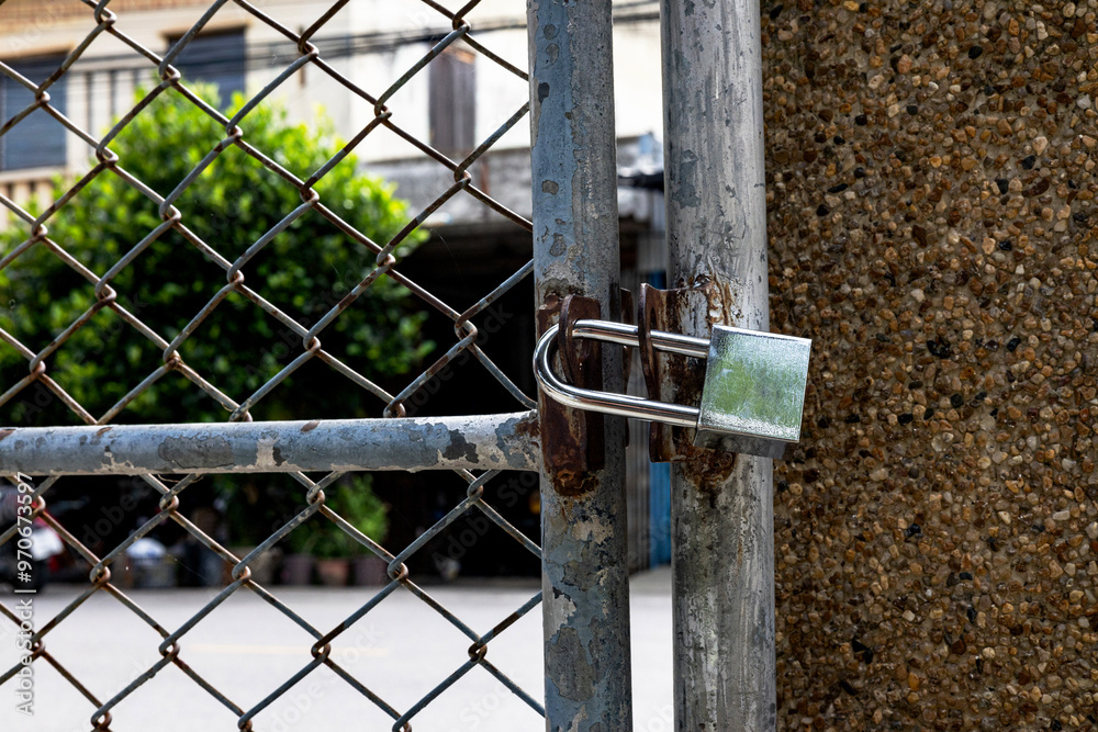 Padlock Of Outdoor Gate Padlock Of Outdoor Gate
