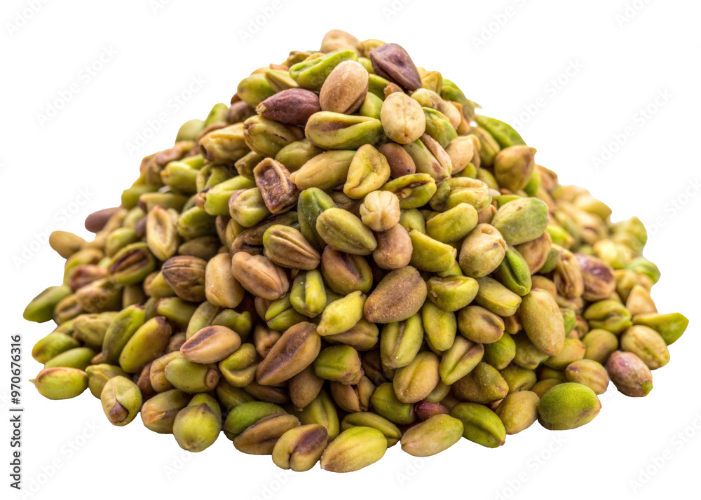 Heap of Fresh Pistachio Nuts Isolated on White Background Heap of Fresh Pistachio Nuts Isolated on White Background