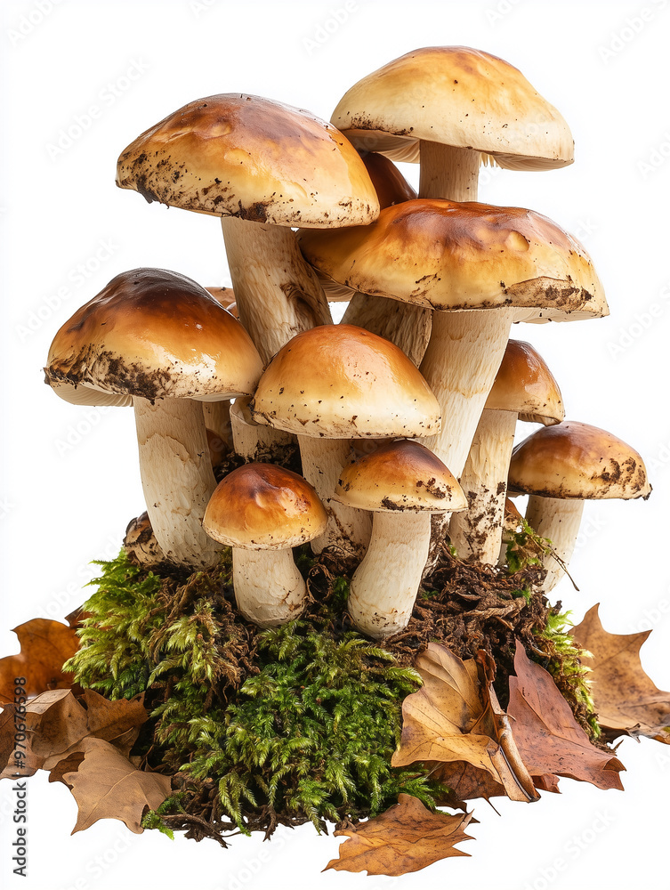 boletus mushrooms isolated on white background boletus mushrooms isolated on white background