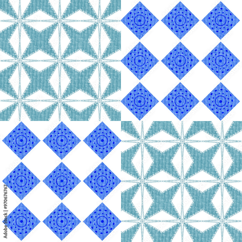 Fototapeta set of seamless geometric patterns