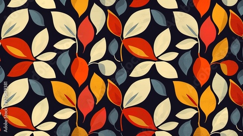 Orange tone retro pattern wallpaper