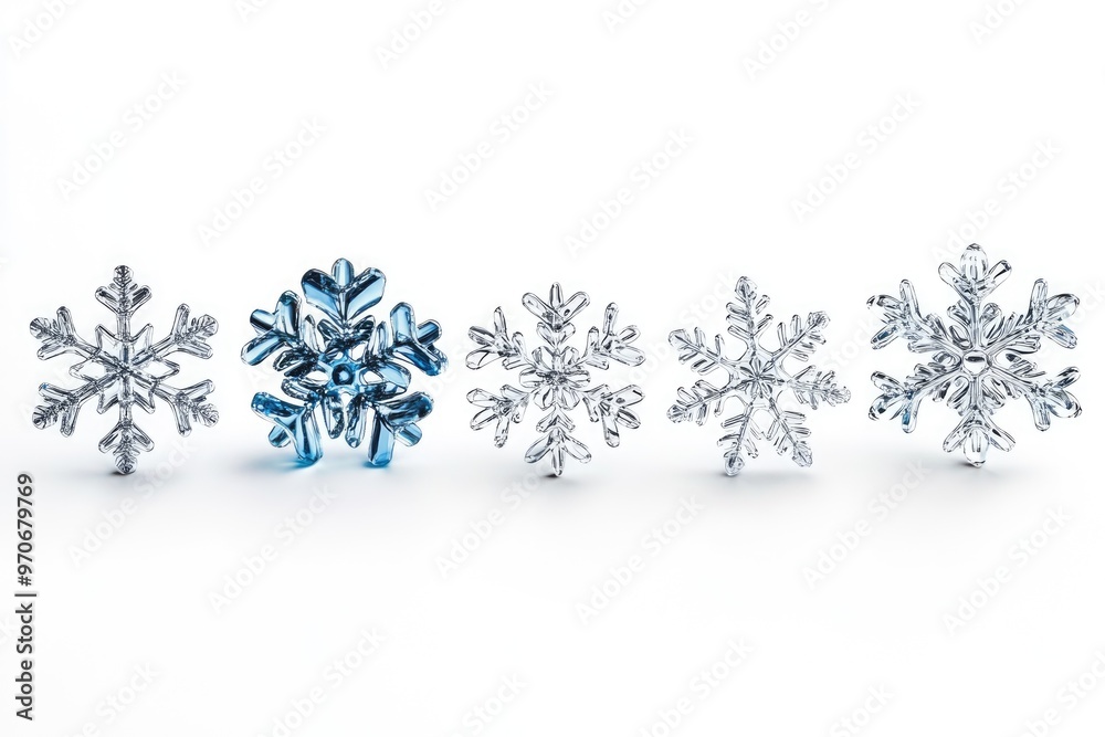 Sparkly snowflakes isolated on a white background. Sparkly snowflakes isolated on a white background.