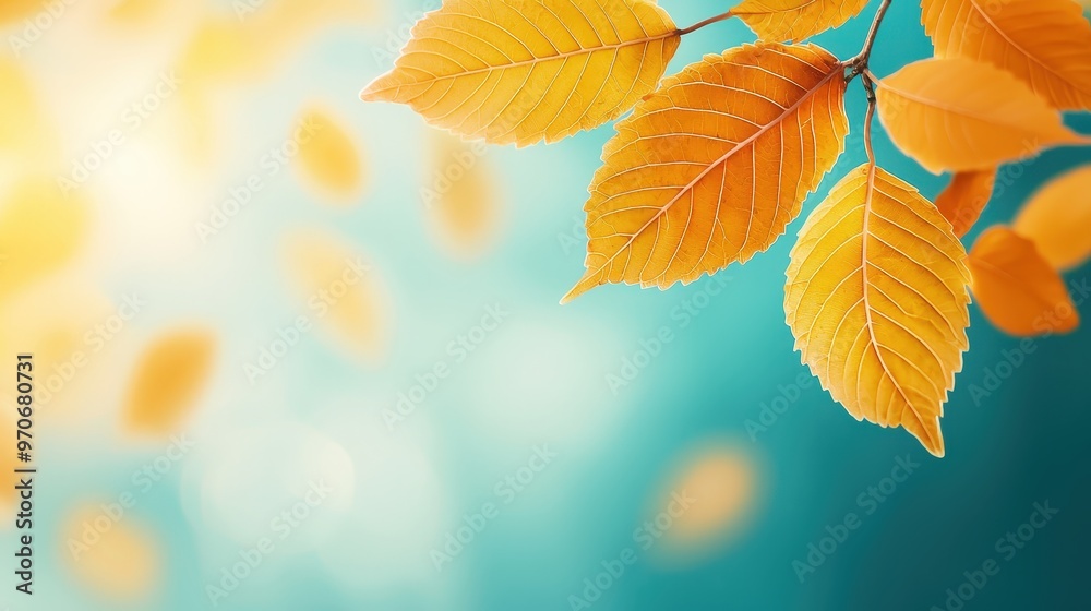 A close-up of a tree???s leaves changing color as seasons shift due to climate A close-up of a tree???s leaves changing color as seasons shift due to climate
