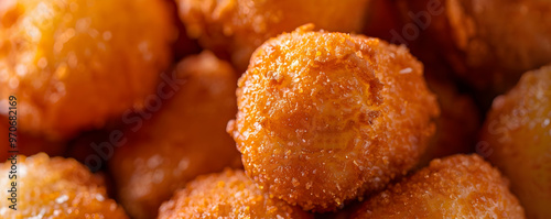 Close-Up Photo of Golden Fried Chicken Balls