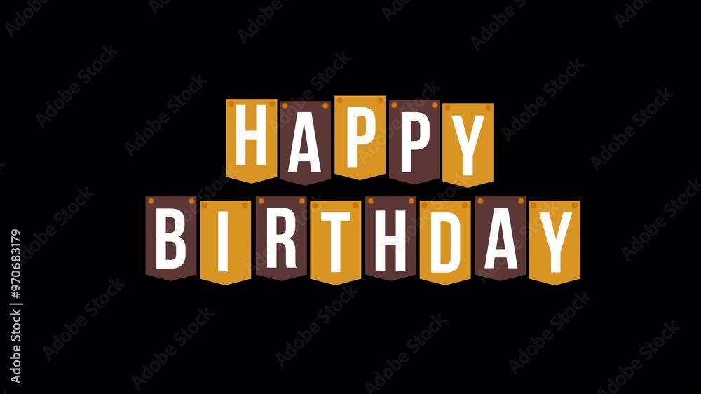 happy birthday text animation