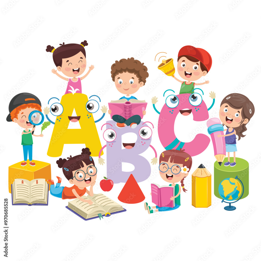 Alphabetic Doodle Illustration for Download Alphabetic Doodle Illustration for Download