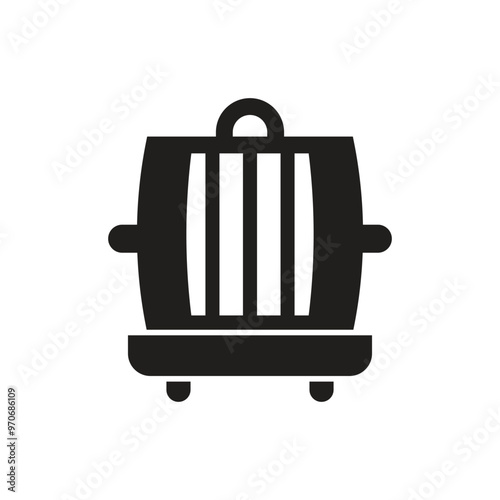 Pet carrier icon logo silhouette design template illustration