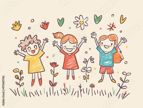 Children's Ebullient Moments: A Vibrant Canvas of Laughter and Joy
