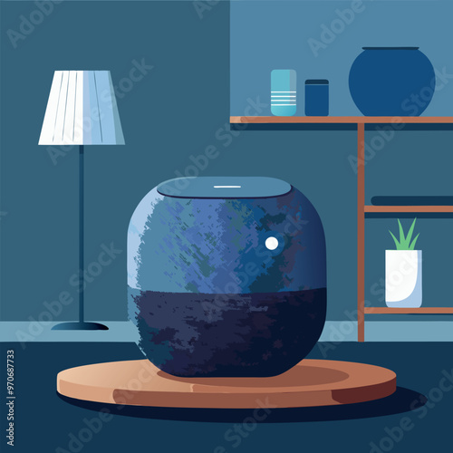 smart home speaker with a minimalist design.
