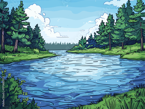River's Rhythm: Experience the Tranquility of Nature's Timeless Flow