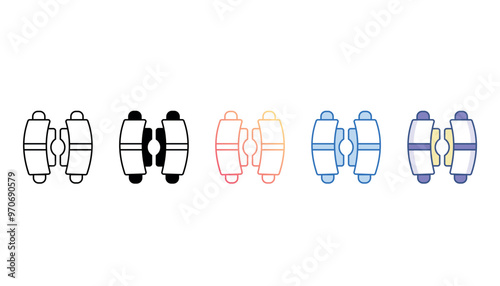 Tableau sur toile Brake pad icon design with white background stock illustration