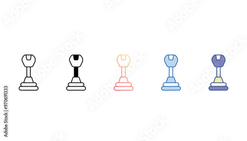 Car Gear icon design with white background stock illustration