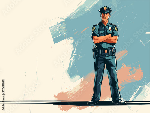 Sharpie-Sketched Security Guard: A Symbol of Protection and Vigilance