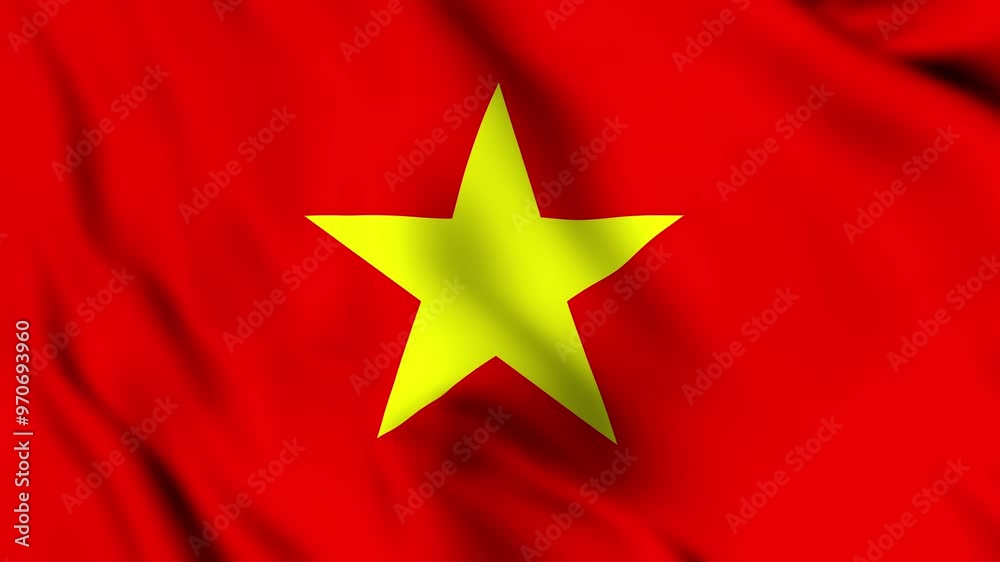 Motion graphic of Vietnam national flag waving. High quality 4K background for compositing and presentation. Motion graphic of Vietnam national flag waving. High quality 4K background for compositing and presentation.