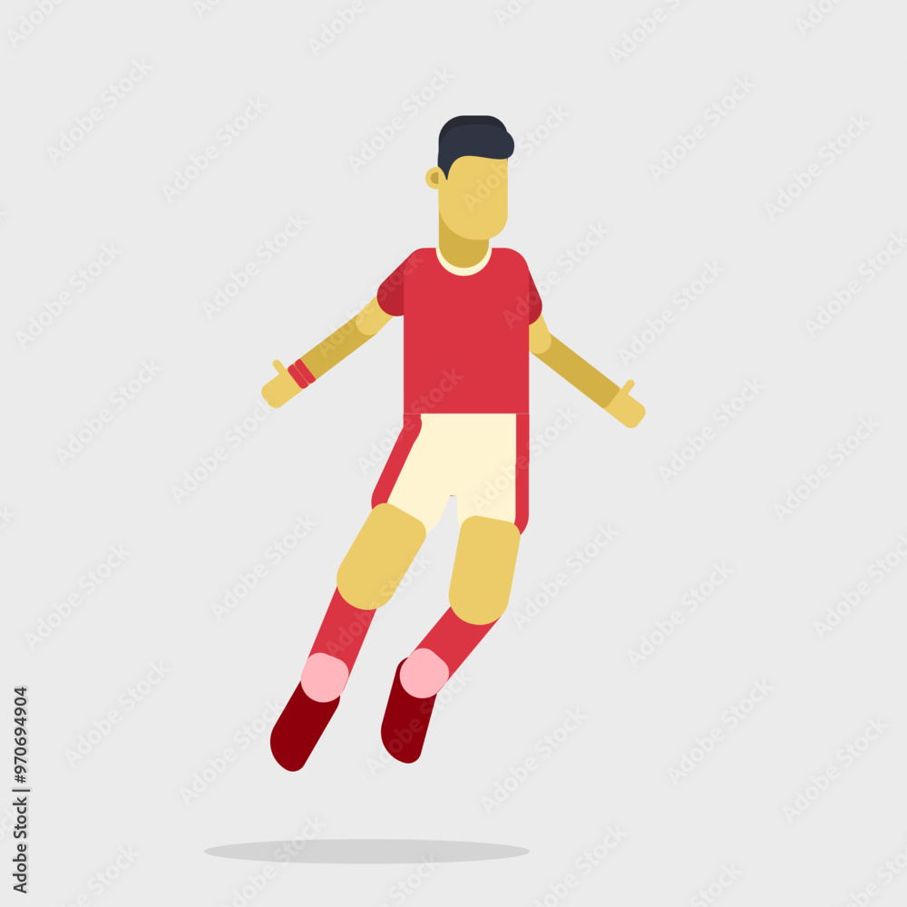 Flat illustration football player, indonesia national team Flat illustration football player, indonesia national team