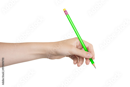hand with pencil writing